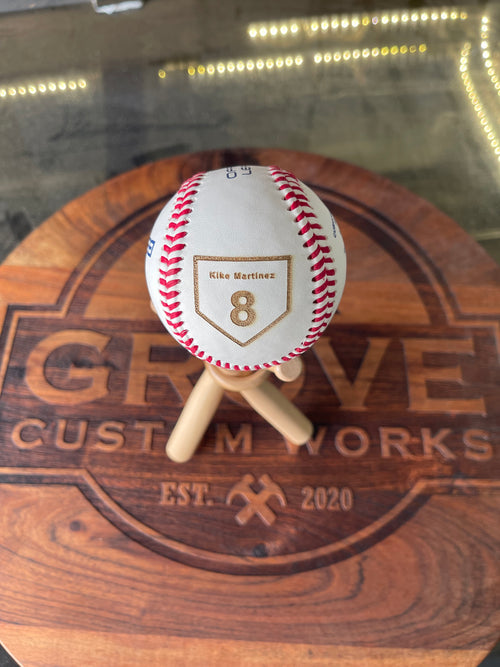 Custom marked baseball