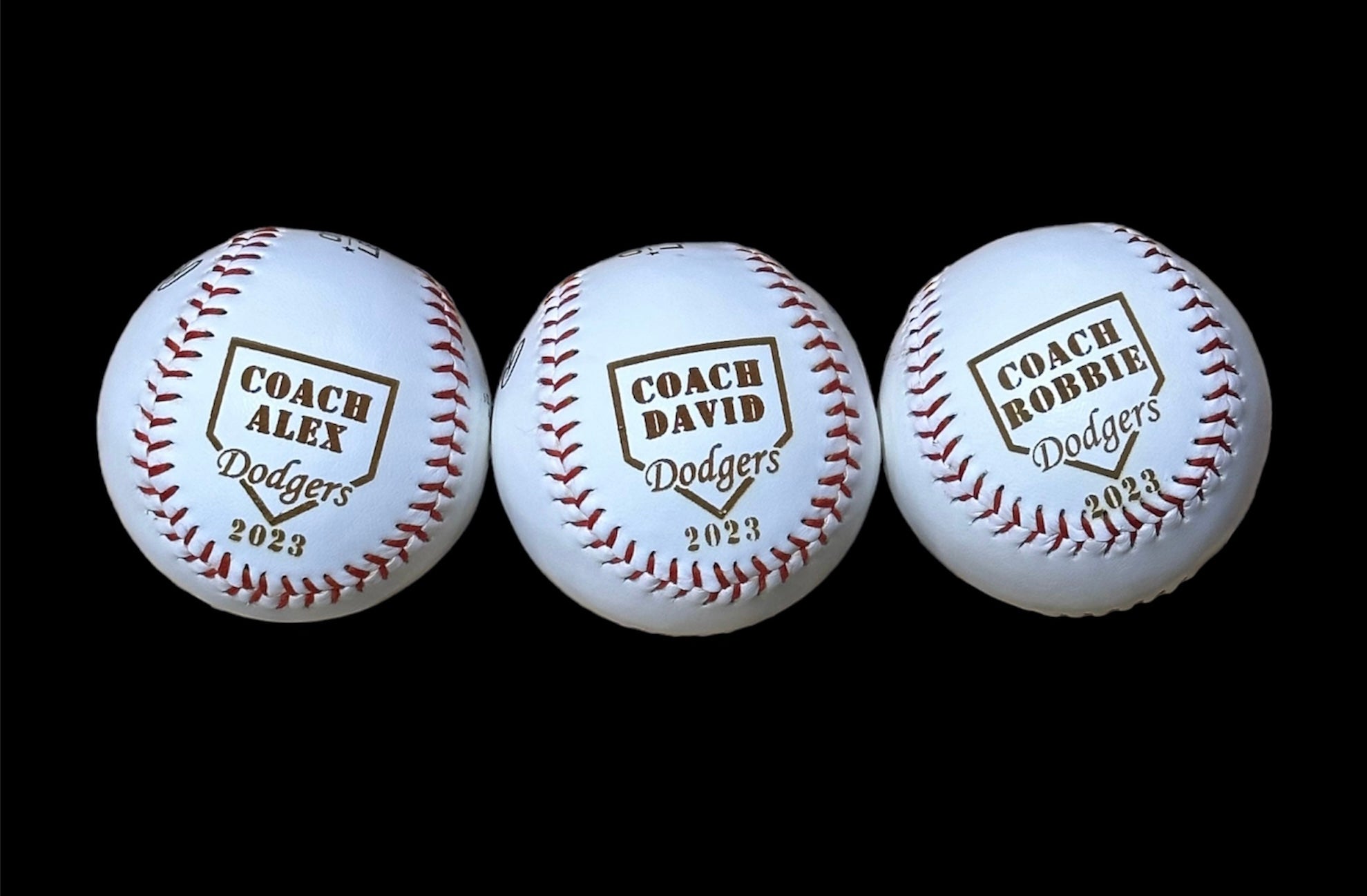 Custom marked baseball
